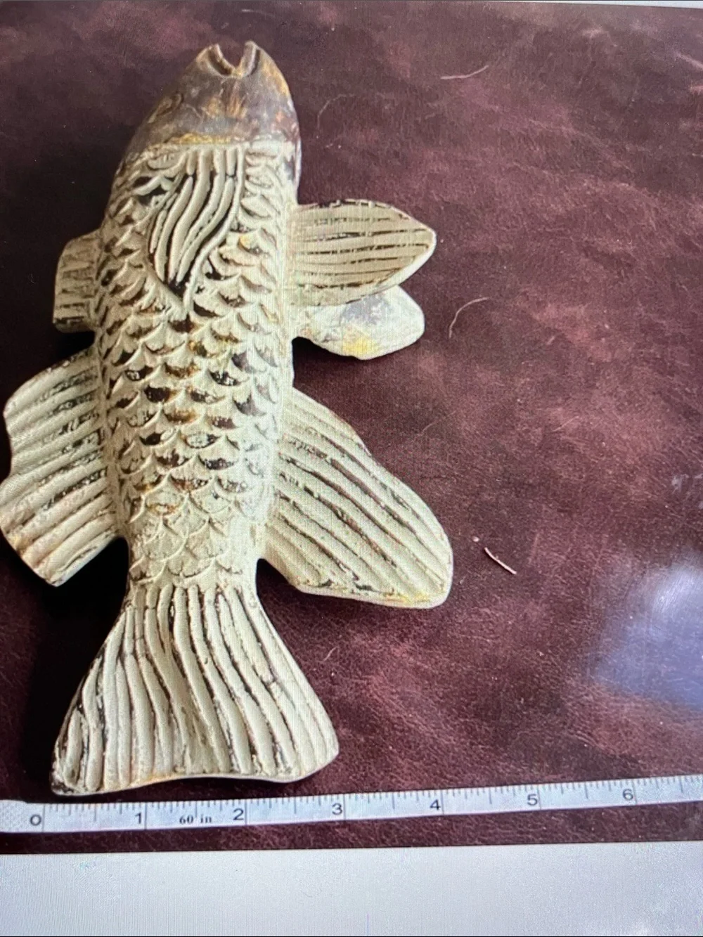 Decorative Ceramic Fish Figurine - wood
